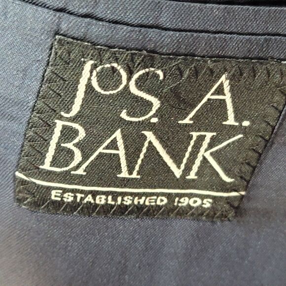 Jos A. Bank Black 100% Wool Blazer Single Breasted Notched Collar Men's Size 48R - Picture 4 of 13